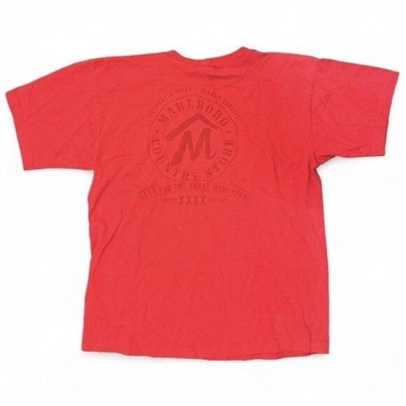 Vintage 90s Marlboro T Shirt Cigarettes Pocket Mens OS L/XL USA Country Store - Picture 1 of 10
